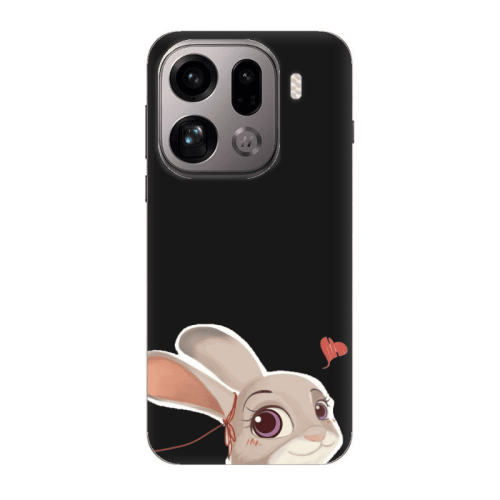 Oppo Find X9 Pro Valentines 16 Black Colored Silicone TPU Θήκη